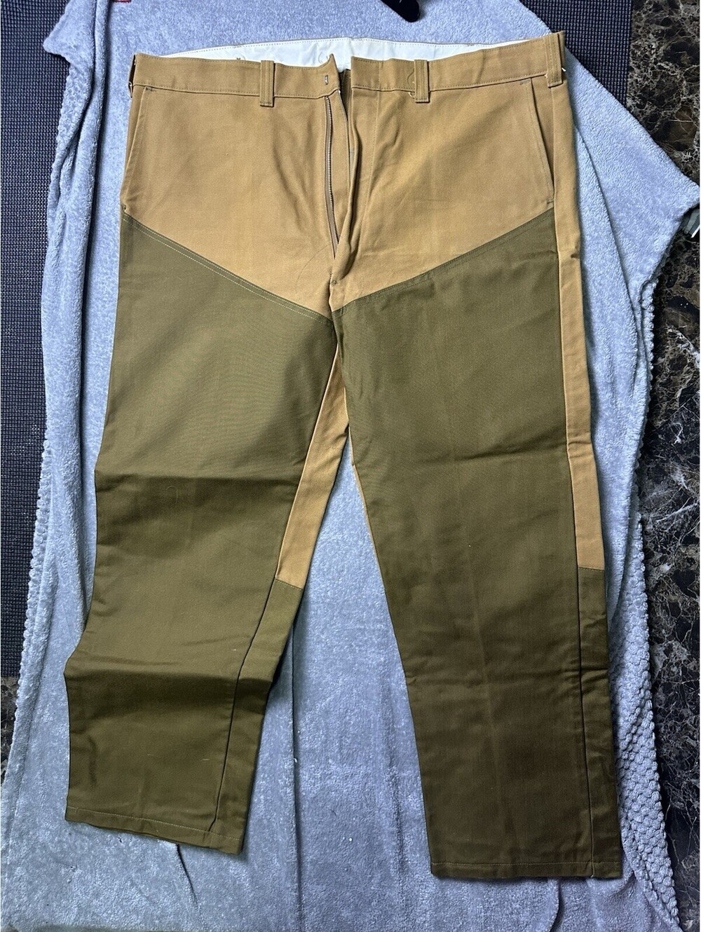 Vintage KEY Hunting Brush Pants 44x32 USA Made Duck Canvas Briar Workwear